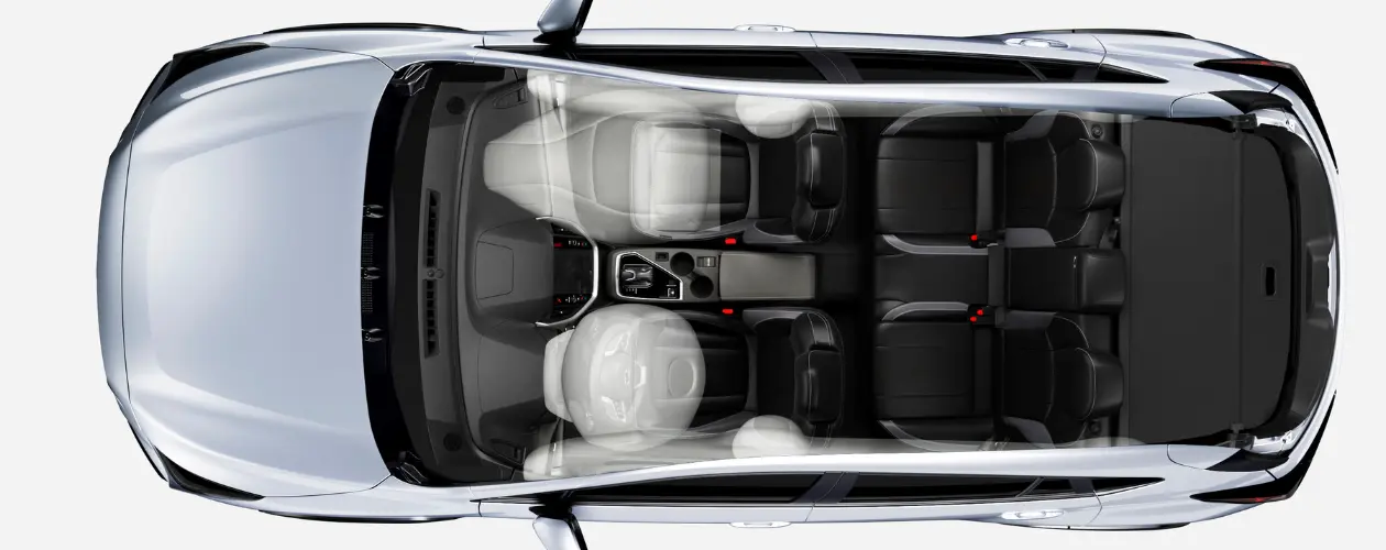 Airbags delanteros y laterales de modelo Subaru.